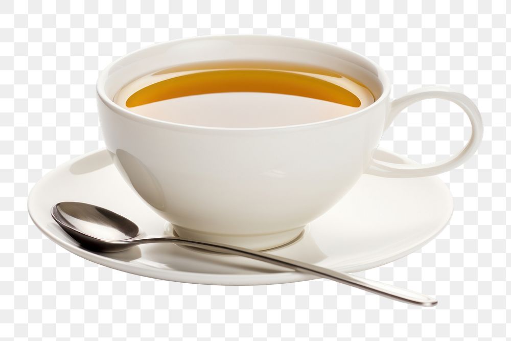 PNG Tea cup spoon saucer coffee. 