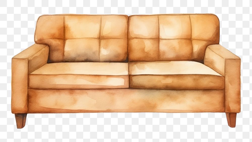 PNG Sofa furniture armchair brown. 