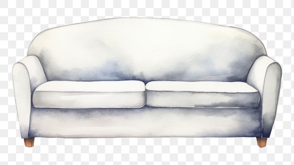 PNG Sofa furniture white background comfortable. AI generated Image by rawpixel.