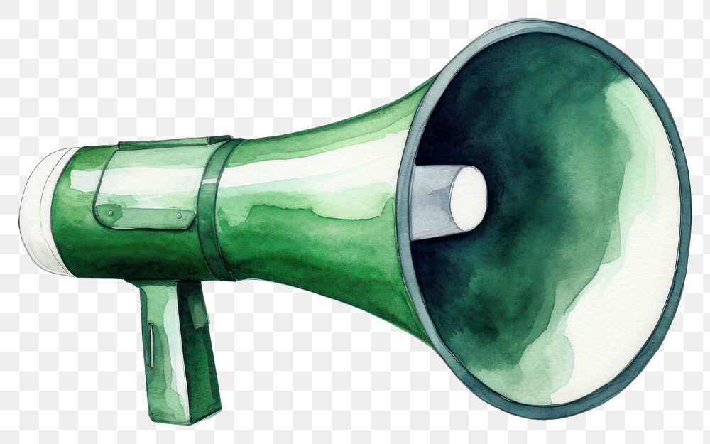 PNG Megaphone green white background electronics. AI generated Image by rawpixel.