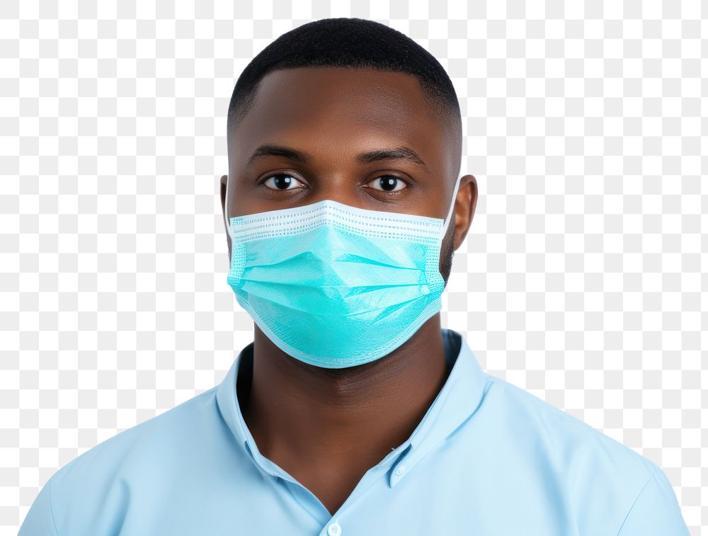 PNG Medical mask adult man protection. AI generated Image by rawpixel.