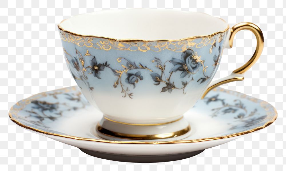 PNG Tea cup porcelain saucer mug. AI generated Image by rawpixel.