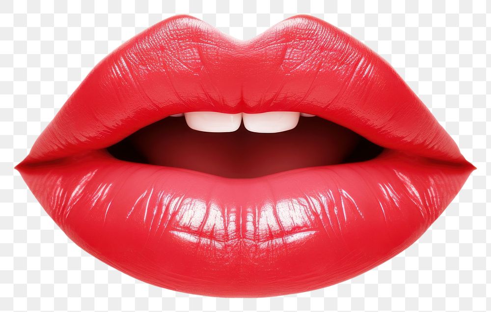 PNG Beautiful lip cosmetics lipstick white background. 