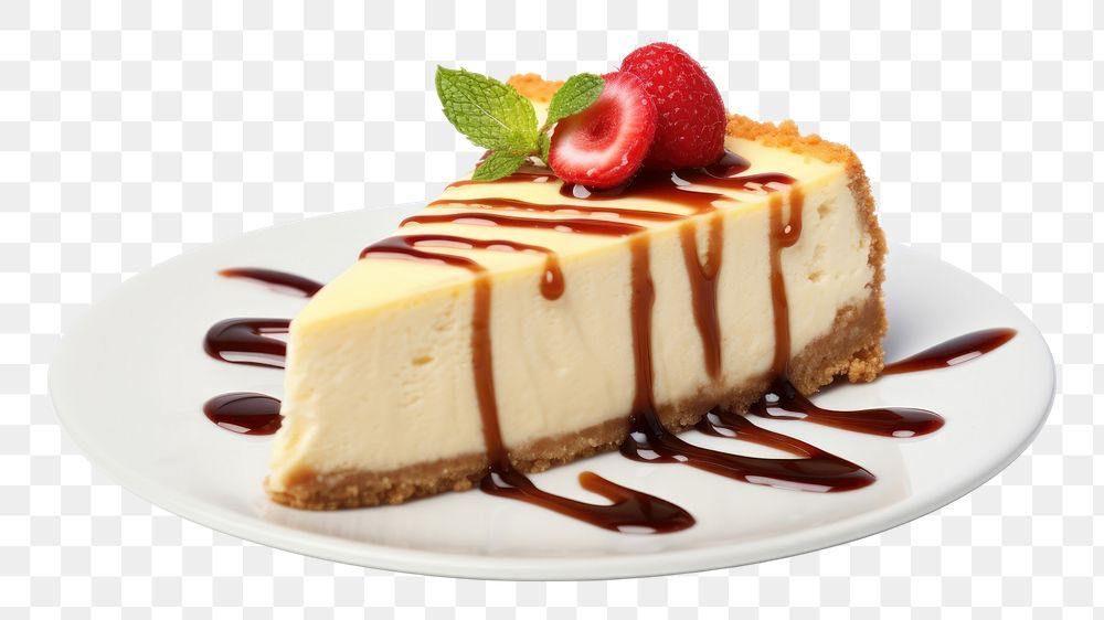PNG Cheesecake dessert cream plate. AI generated Image by rawpixel.desktop wallpaper