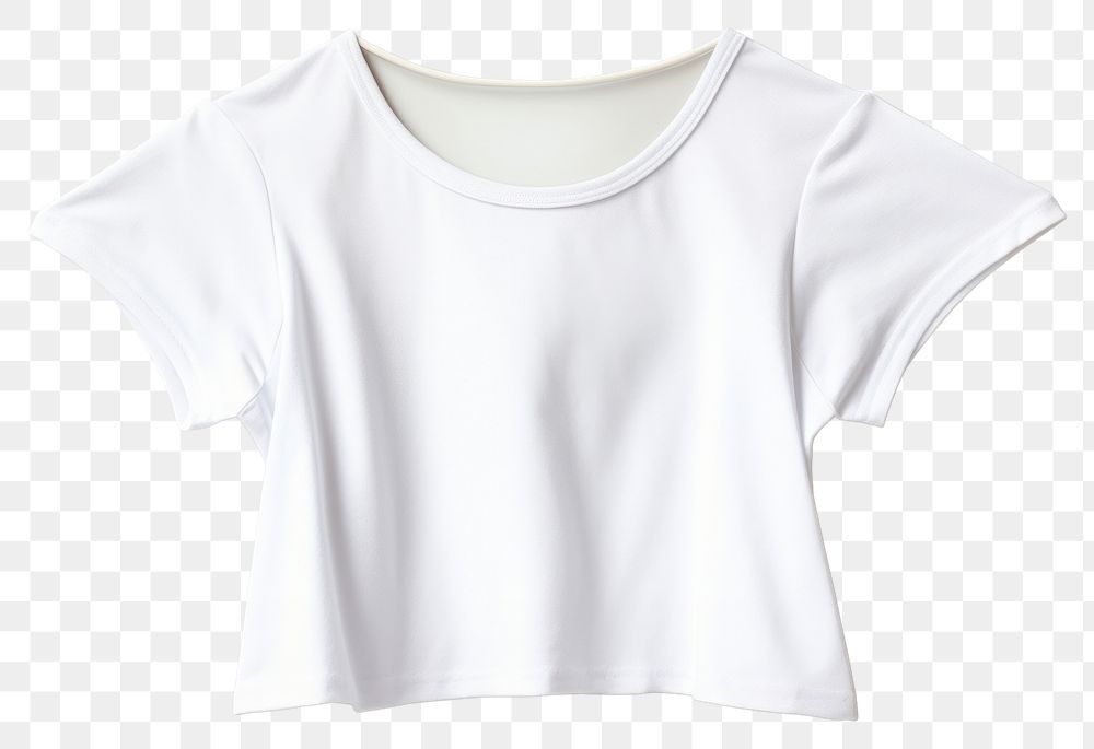 PNG Crop top t shirt t-shirt blouse white. AI generated Image by rawpixel.