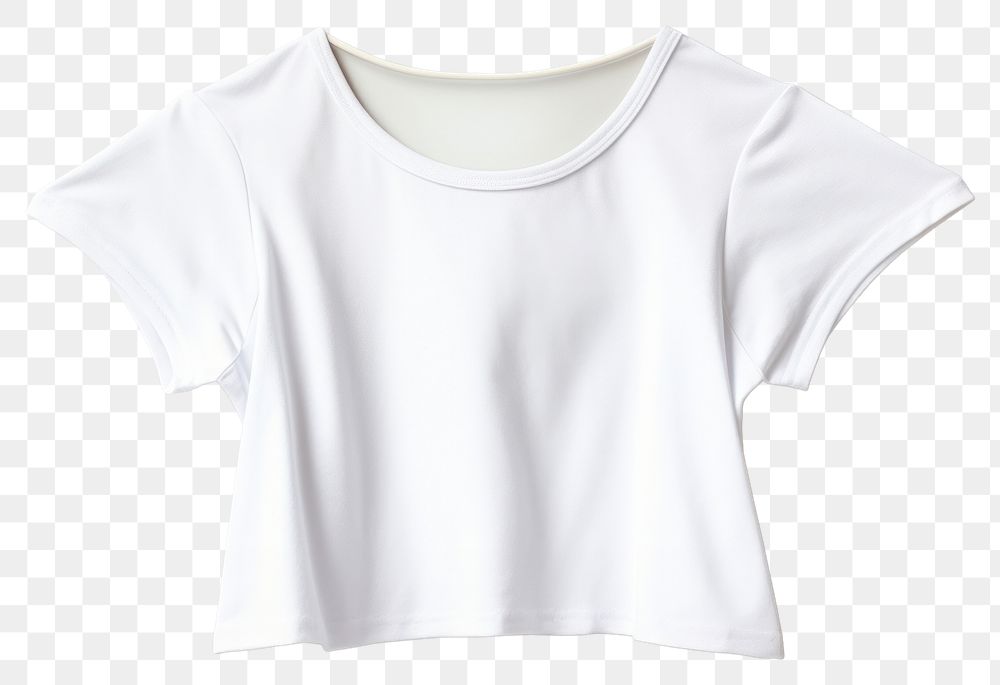 PNG Crop top t shirt t-shirt blouse white. 