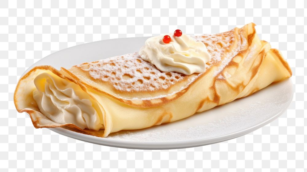 PNG Crepe pancake plate food. AI generated Image by rawpixel.desktop wallpaper