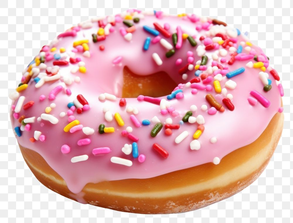 PNG Donut sprinkles dessert food. AI generated Image by rawpixel.