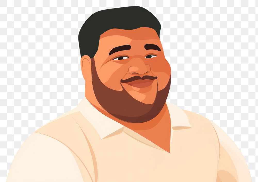 PNG Chubby hispanic human portrait adult smile. AI generated Image by rawpixel.