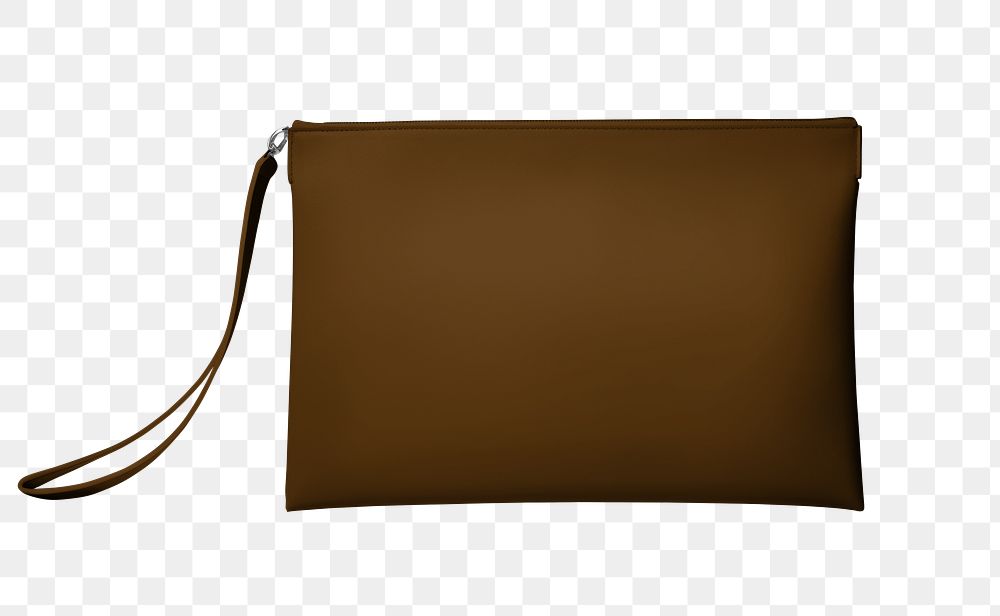 Brown purse png, bag element, transparent background