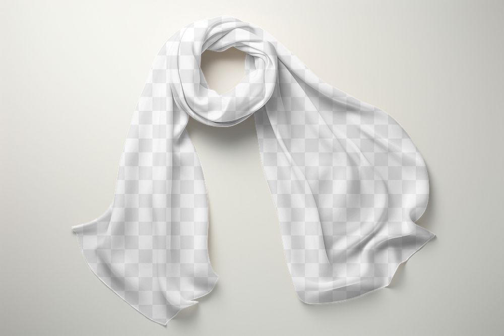 Silk scarf, png transparent mockup