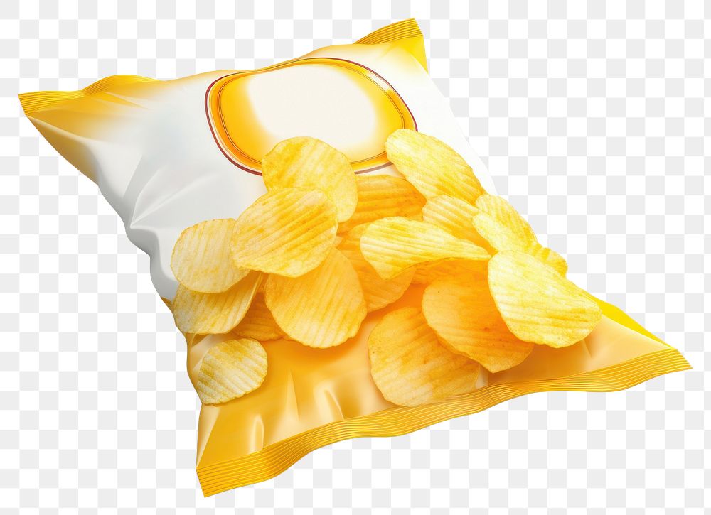 PNG Potato chips snack food white background. AI generated Image by rawpixel.
