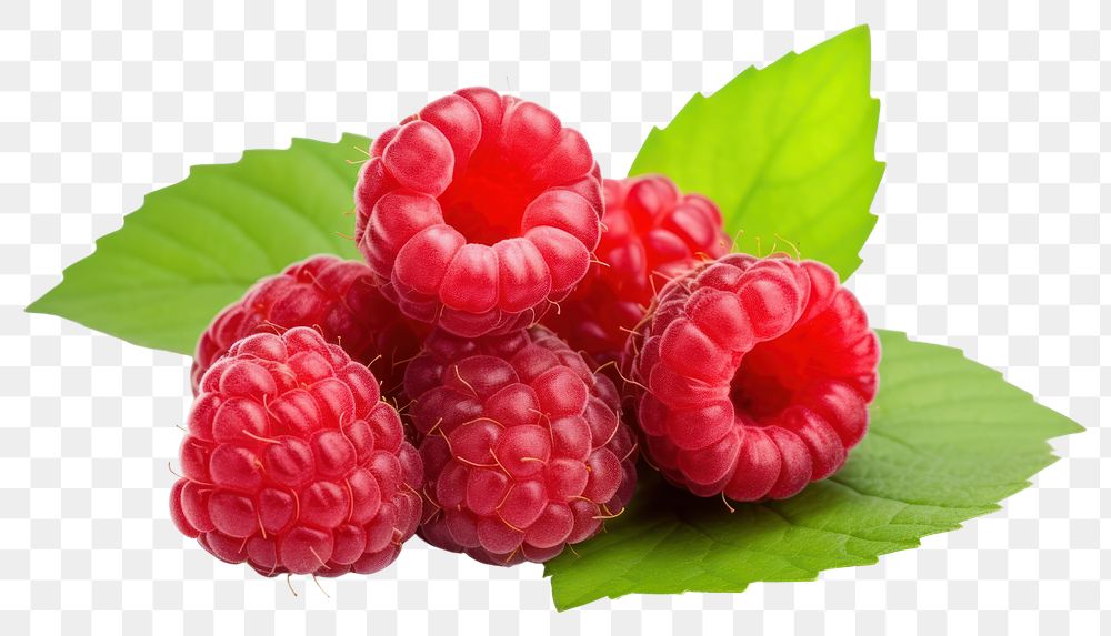 PNG Ripe raspberries raspberry fruit plant. AI generated Image by rawpixel.