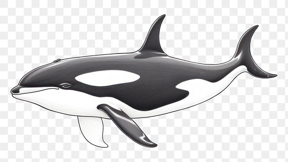 PNG Orca drawing animal mammal. 