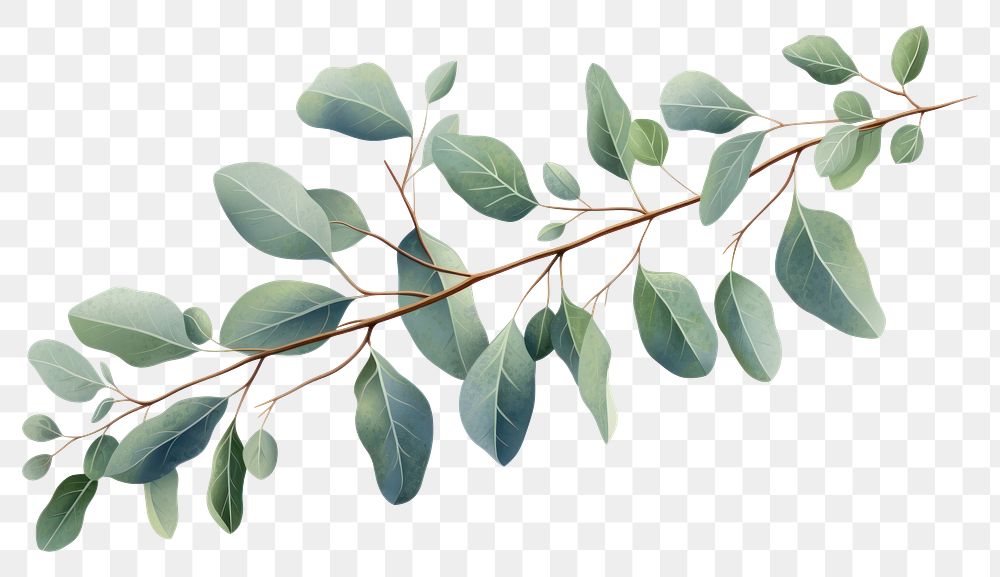 PNG Eucalyptus plant leaf tree. AI generated Image by rawpixel.