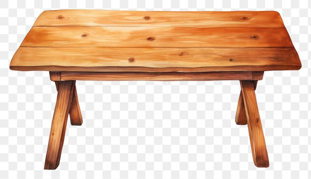 PNG Table wood furniture bench. AI generated Image by rawpixel.
