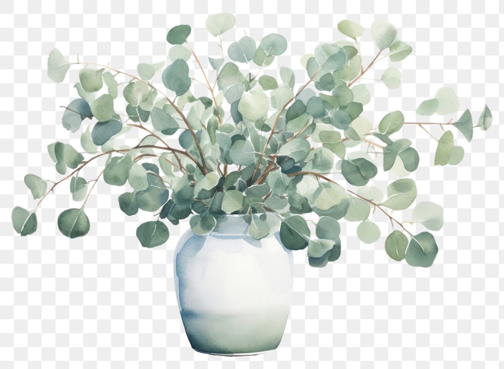PNG Vase plant leaf white background. AI generated Image by rawpixel.