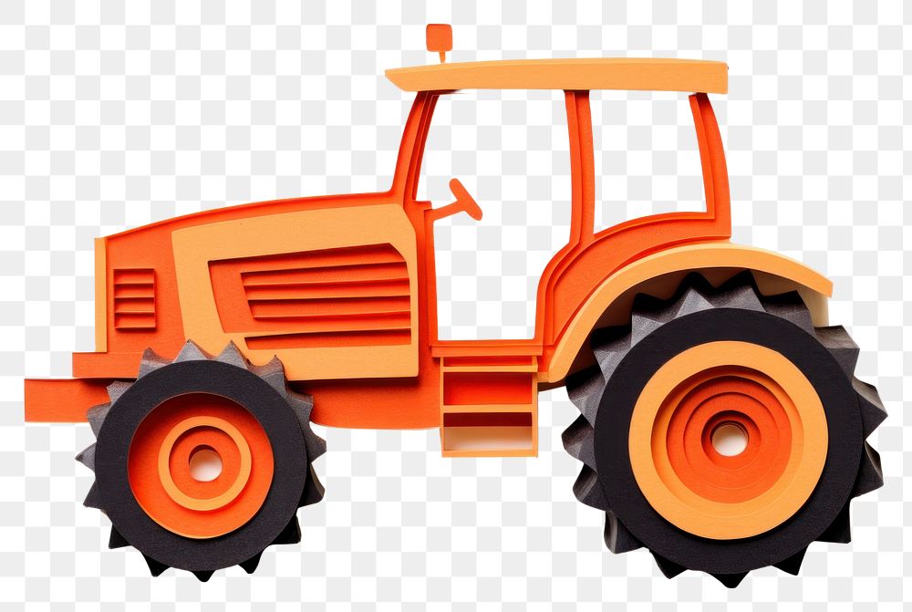 PNG Tractor  vehicle white background. AI generated Image by rawpixel.