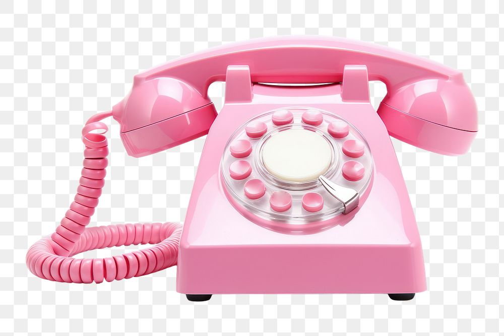 PNG Cored retro pink telephone | Free PNG - rawpixel
