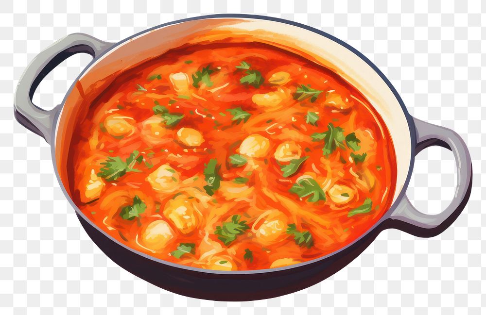 PNG Boiling curry food stew meal. AI generated Image by rawpixel.