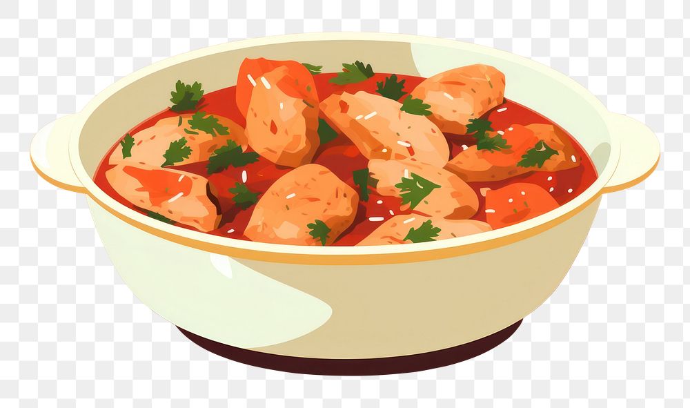 PNG Chicken Stew food bowl plate. AI generated Image by rawpixel.