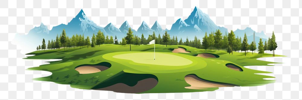 PNG Outdoors nature sports golf. AI generated Image by rawpixel.