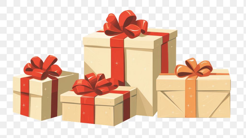 PNG Christmas presents gift box celebration. AI generated Image by rawpixel.