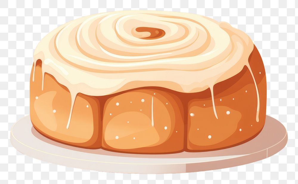 PNG Ponge cake dessert icing food. AI generated Image by rawpixel.