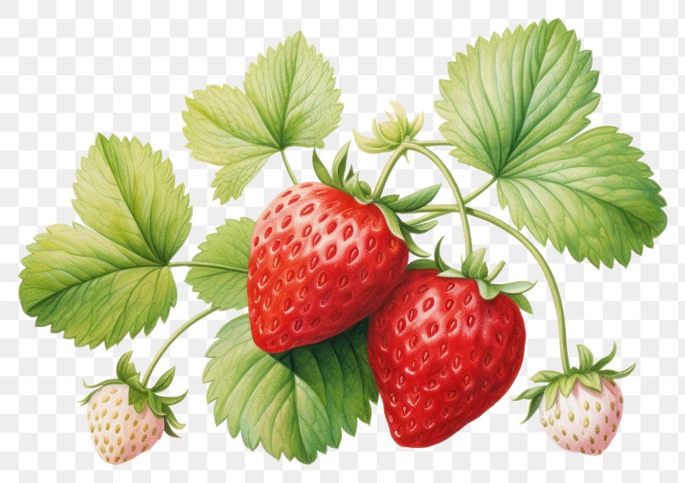 PNG Strawberries plant strawberry fruit. 