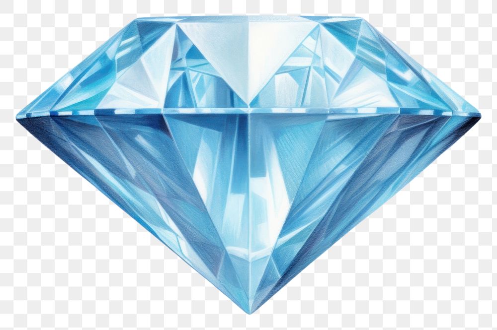 PNG Diamond gemstone jewelry blue. AI generated Image by rawpixel.