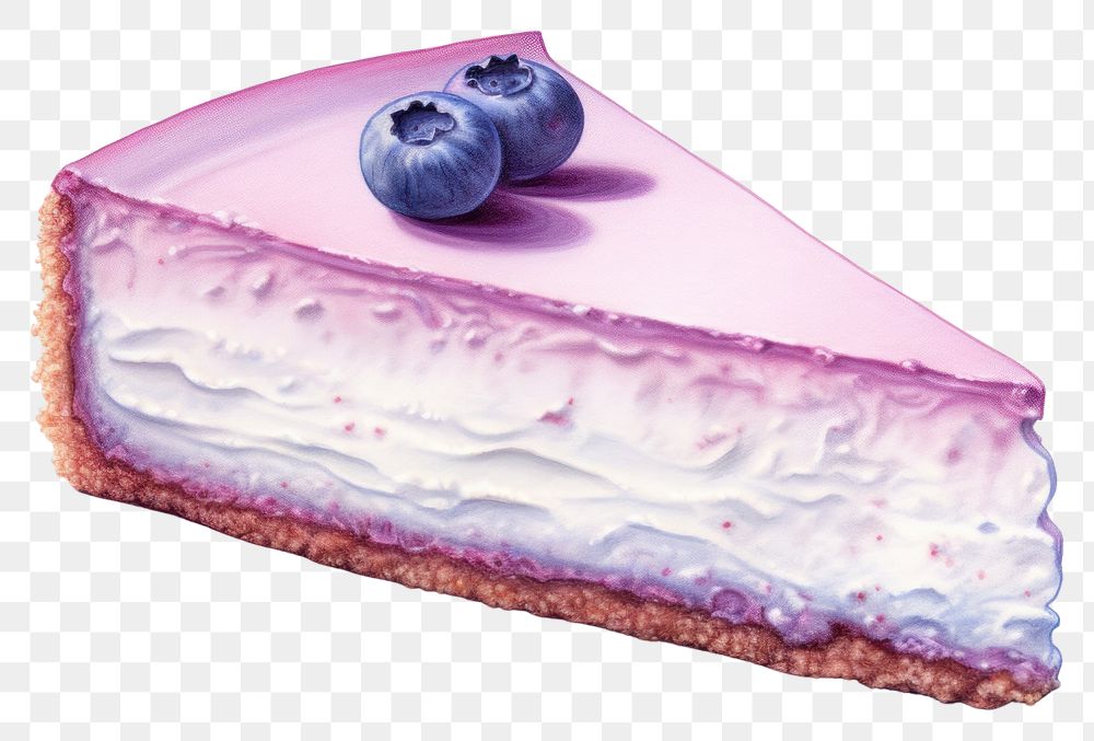 PNG Blueberry cheesecake dessert fruit food. AI generated Image by rawpixel.