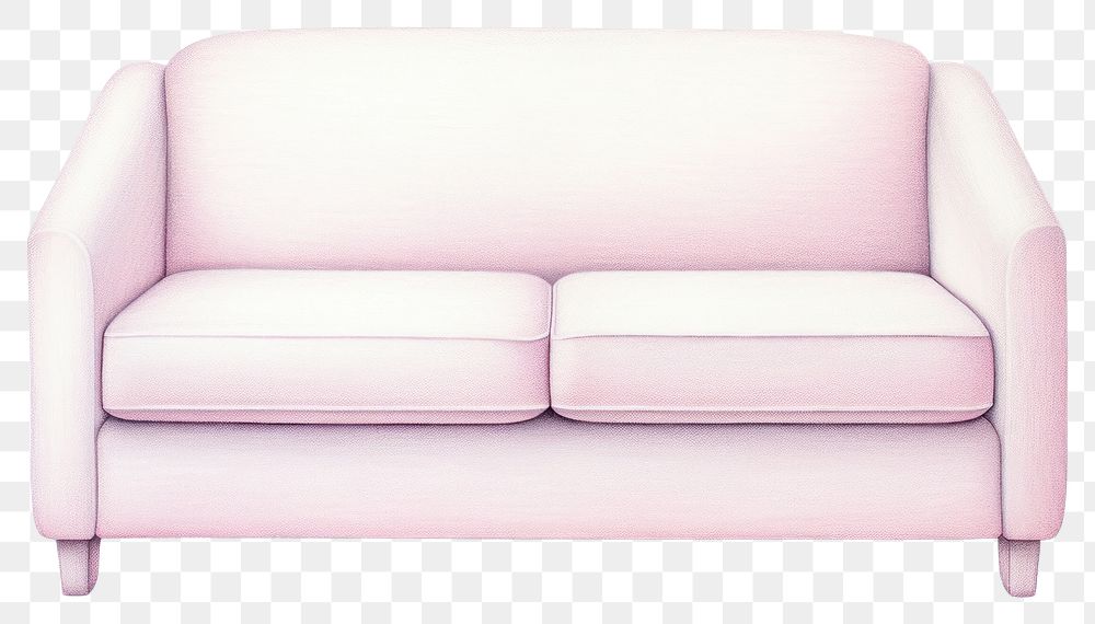 PNG White sofa furniture chair white background. AI generated Image by rawpixel.