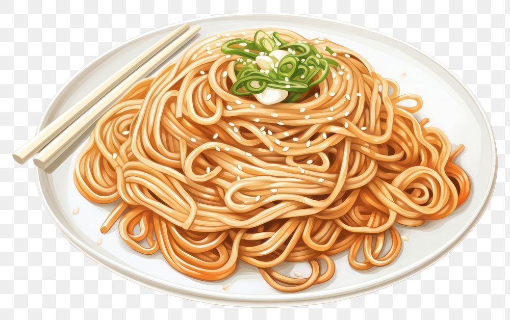 PNG Noodle plate spaghetti pasta. AI generated Image by rawpixel.
