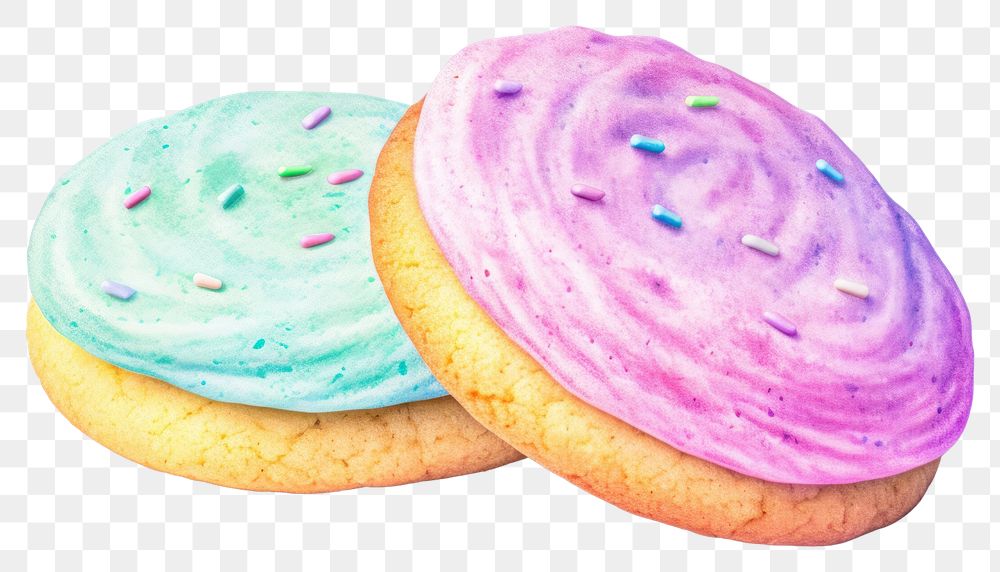 PNG Unicorn cookies dessert icing food. AI generated Image by rawpixel.