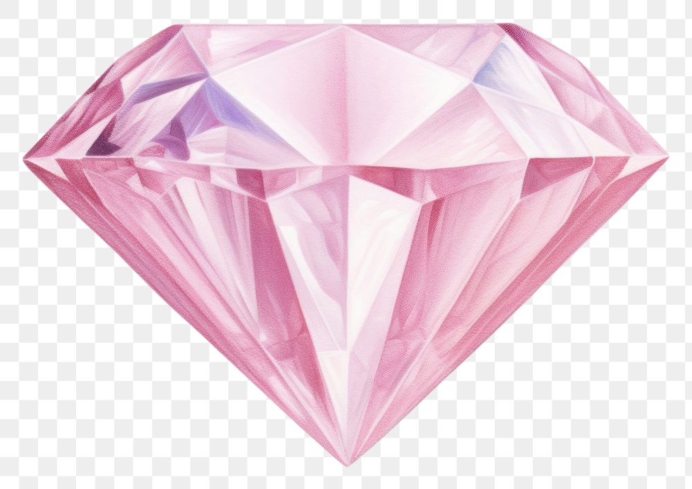 PNG Diamond gemstone jewelry pink. AI generated Image by rawpixel.