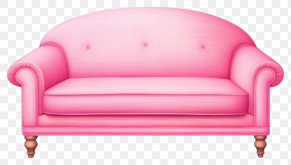 PNG Luxury pink sofa furniture chair red. AI generated Image by rawpixel.