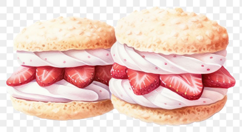 PNG Mini strawberry shortcakes dessert food confectionery. 