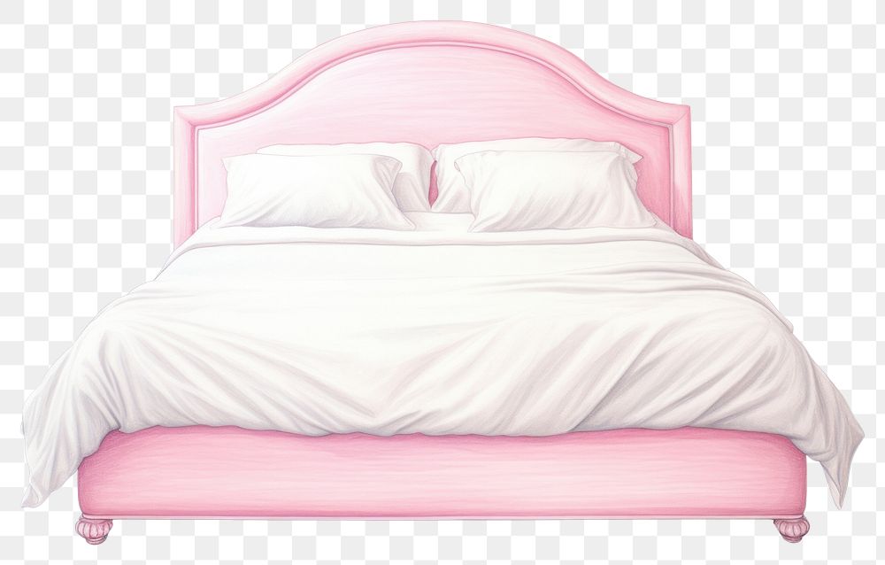 PNG Luxury pink bed furniture bedroom  