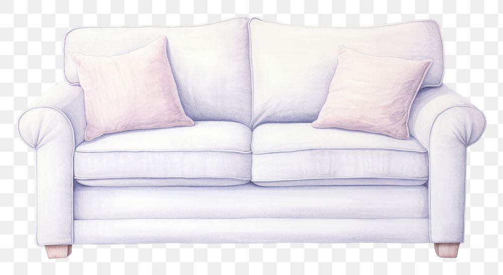 PNG Sofa furniture cushion drawing. 