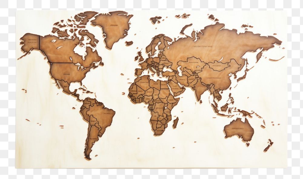 PNG World Map map world art. AI generated Image by rawpixel.
