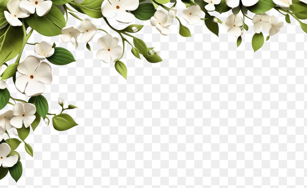 PNG Spring border flower plant petal. AI generated Image by rawpixel.