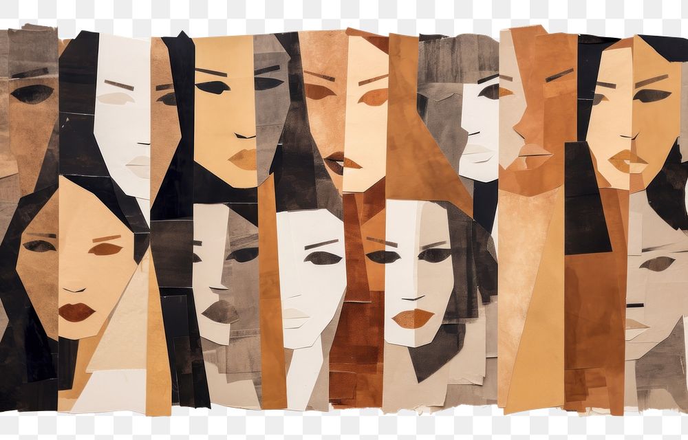 PNG Painting collage women art. AI generated Image by rawpixel.