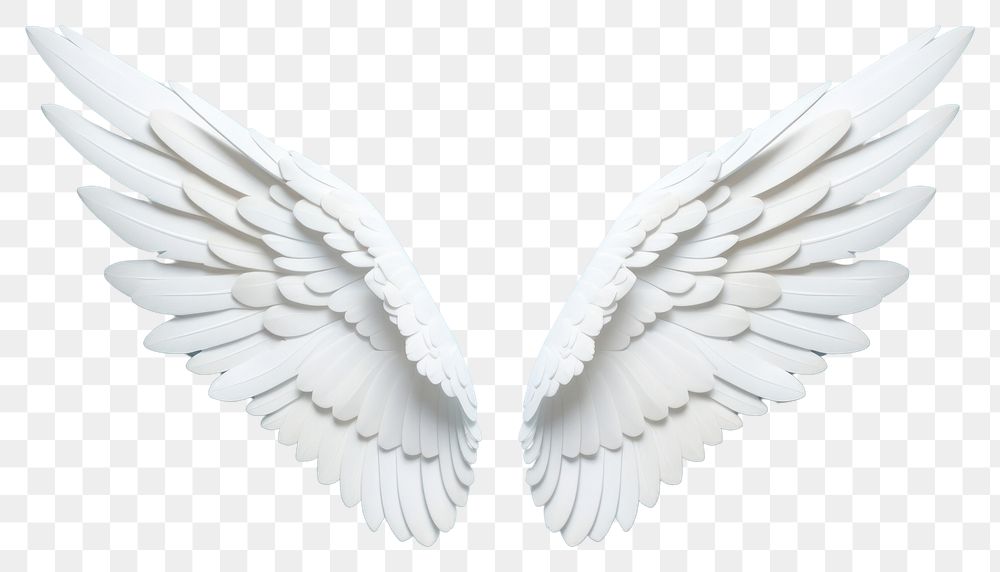 PNG White angle wings feather pattern circle