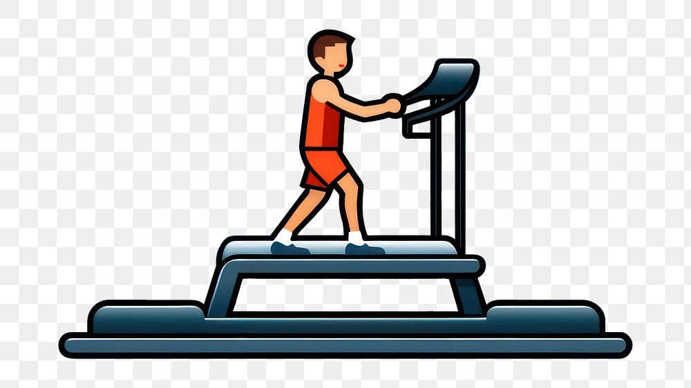 PNG Gym treadmill sports person. AI generated Image by rawpixel.