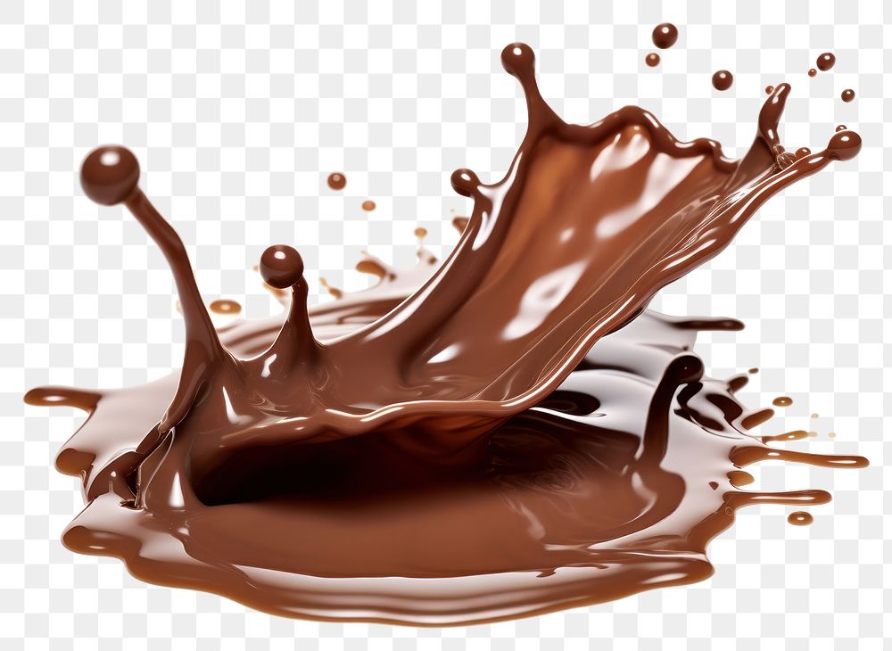 PNG  Melting chocolate dessert refreshment splattered. AI generated Image by rawpixel.