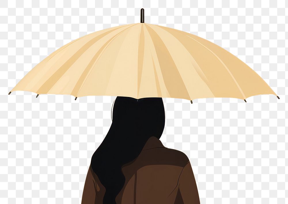 PNG Woman hold umbrella adult silhouette protection. AI generated Image by rawpixel.