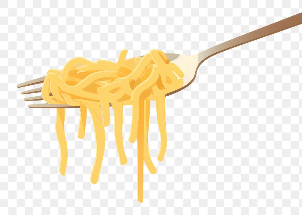 PNG Pasta food spaghetti fork. AI generated Image by rawpixel.
