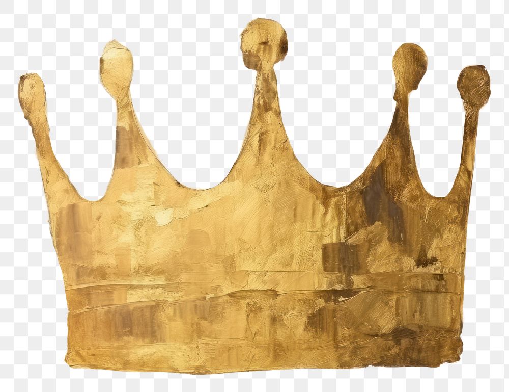 PNG Simple gold crown art craft backgrounds. 