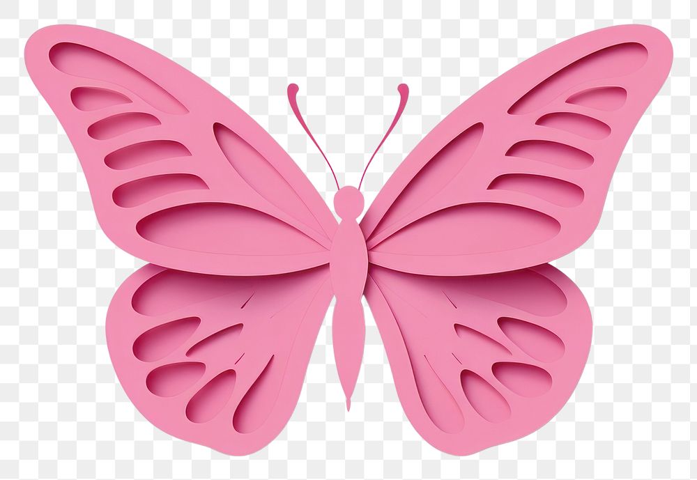 PNG Pink butterfly insect invertebrate creativity. AI generated Image by rawpixel.
