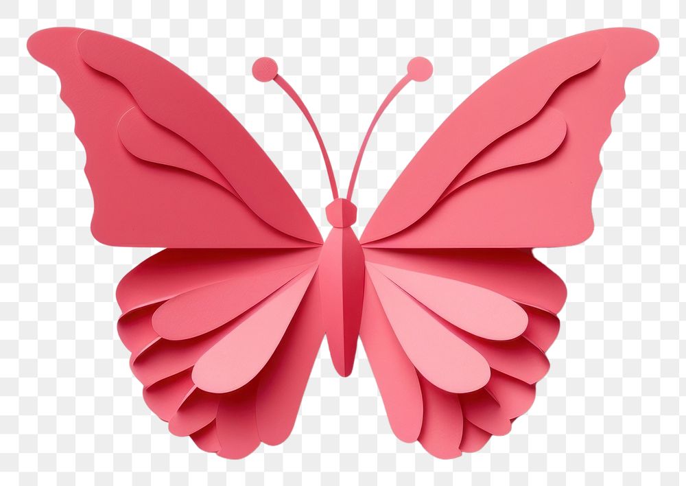 PNG Pink butterfly petal paper accessories. AI generated Image by rawpixel.